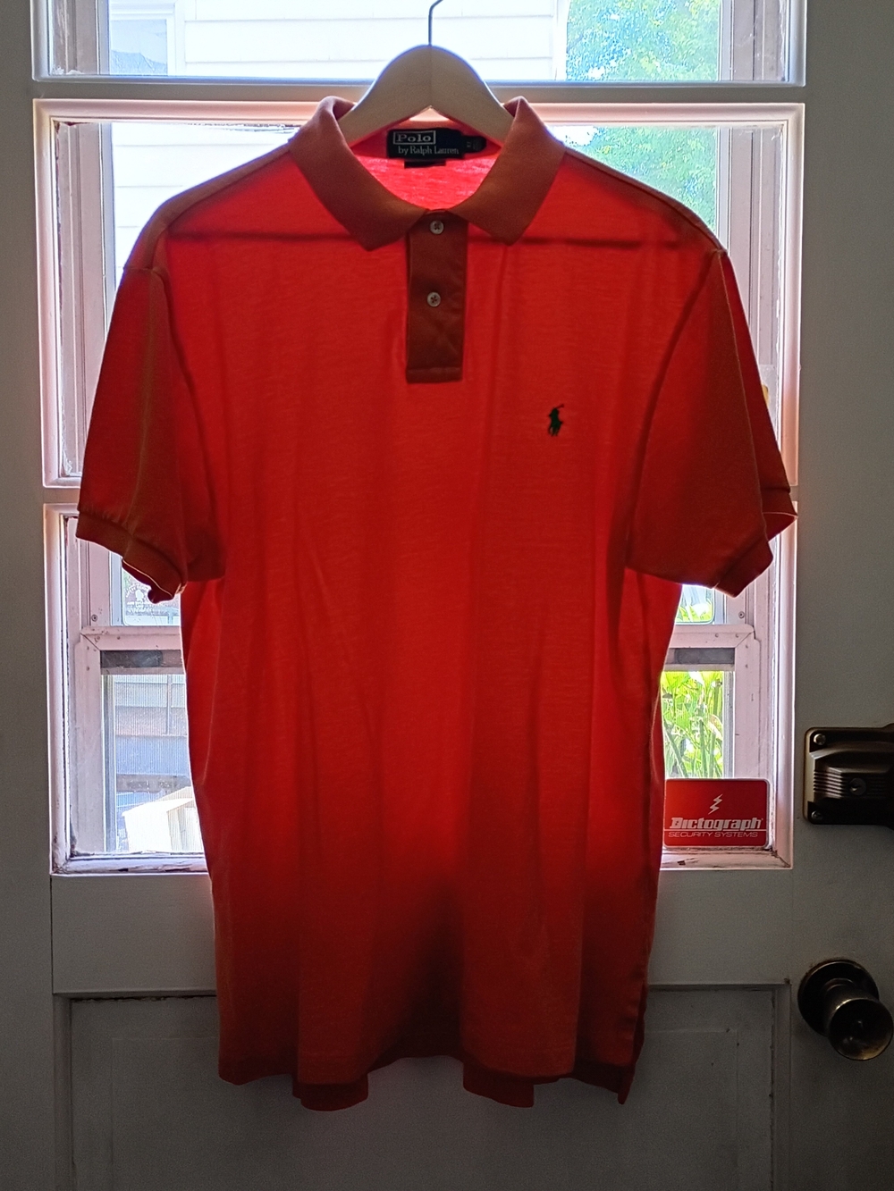 Ralph Lauren Polo Men's Size XL Orange with Green Pony Custom Fit
